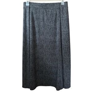 Lands End A Line Pull On Skirt Black/White Tweed Pattern Size 2X 20W-22W